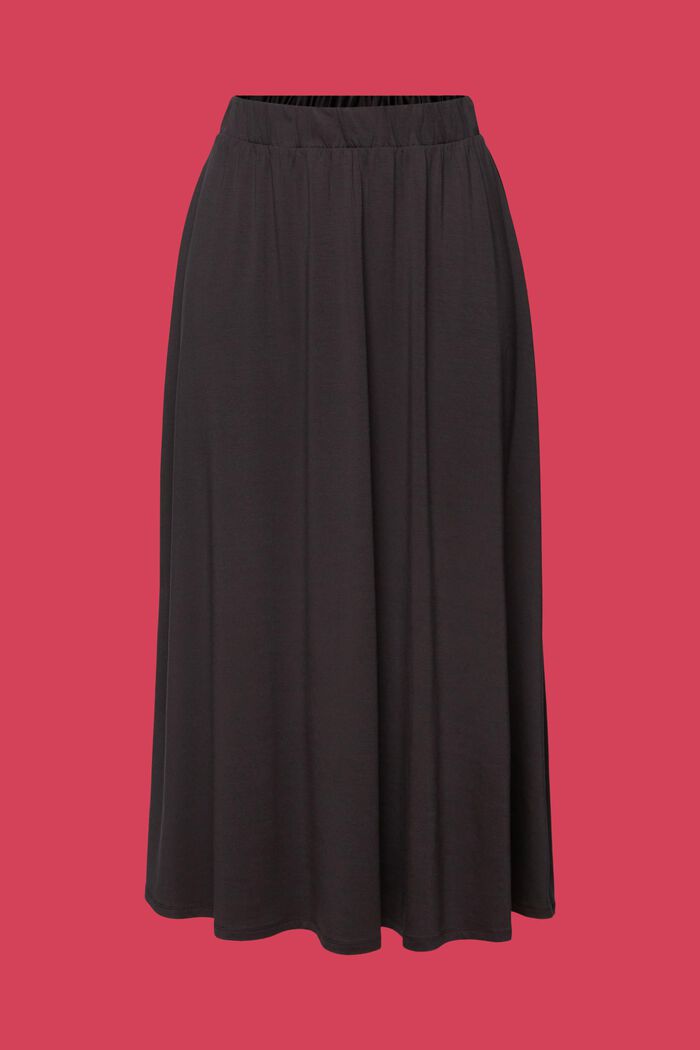 Gerecycled: jersey midirok, ANTHRACITE, detail image number 7