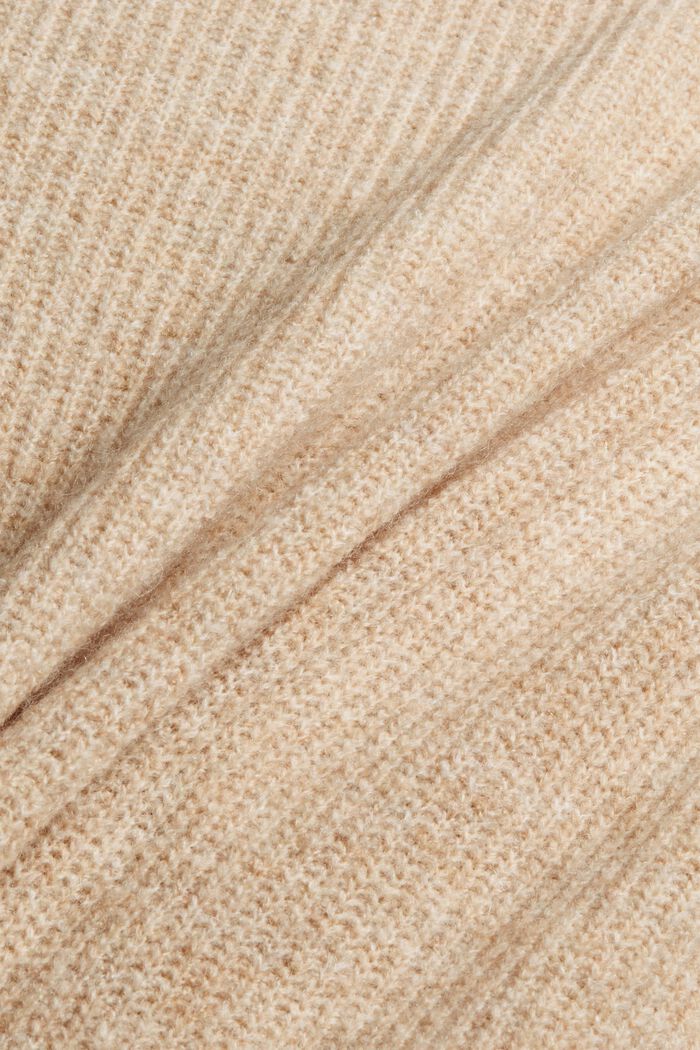 Met wol: trui met opstaande kraag, SAND, detail image number 4