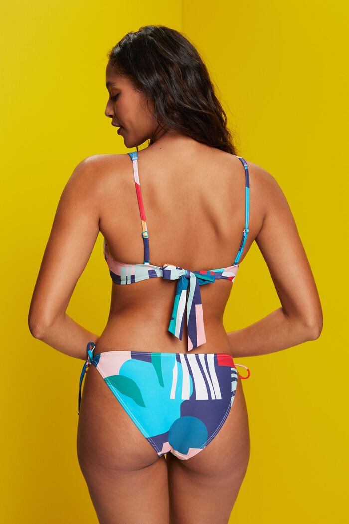 Gewatteerde bikinitop in croptop-stijl met print, INK, detail image number 2