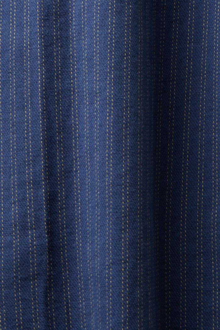 Flanellen overhemd met krijtstrepen, GREY BLUE, detail image number 6
