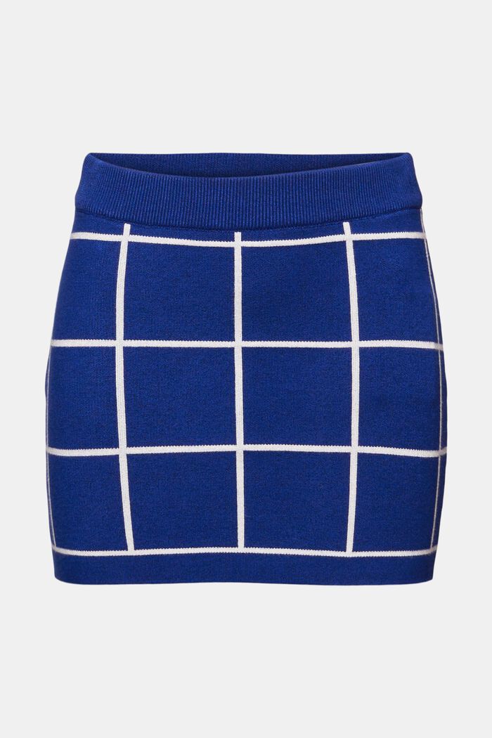 Mini-jupe en maille jacquard, BRIGHT BLUE, detail image number 7
