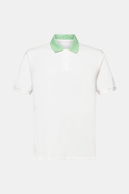 Poloshirt met space-dyed kraag