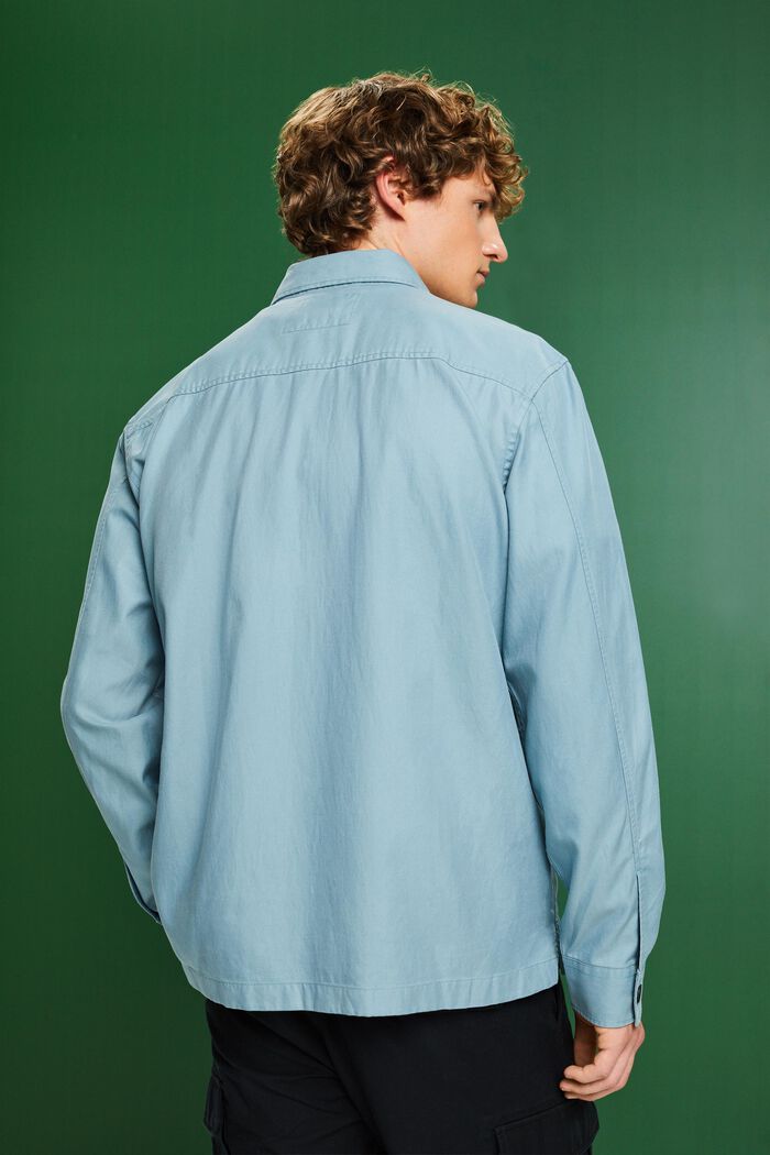 Overhemd van twill met buttondownkraag, TEAL BLUE, detail image number 2