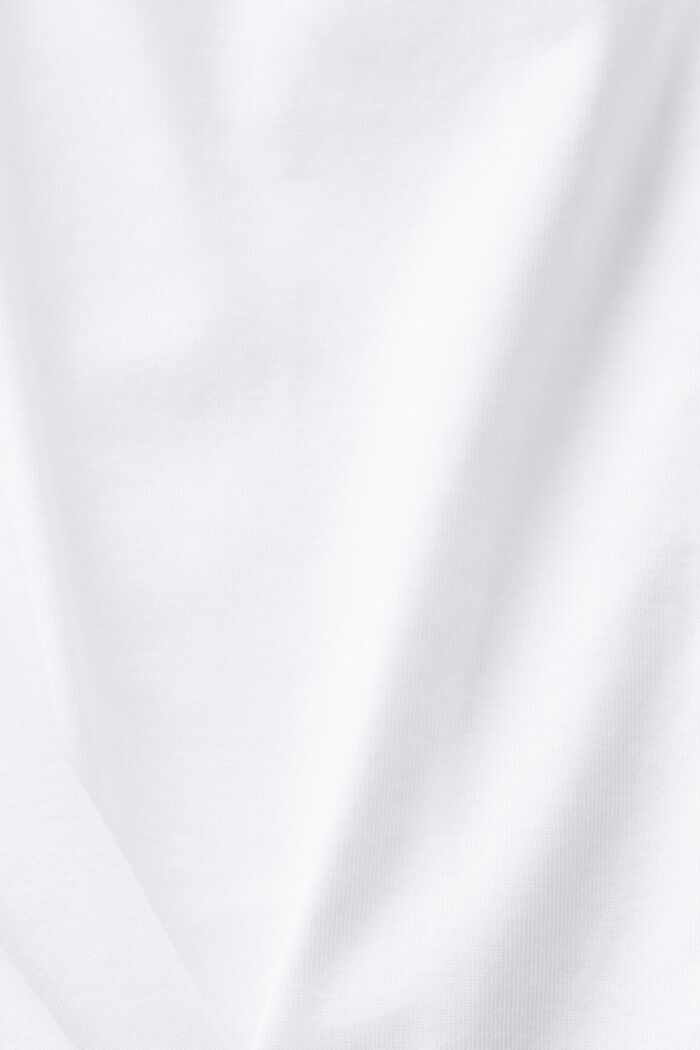 T-shirt en jersey de coton à manches longues, WHITE, detail image number 4
