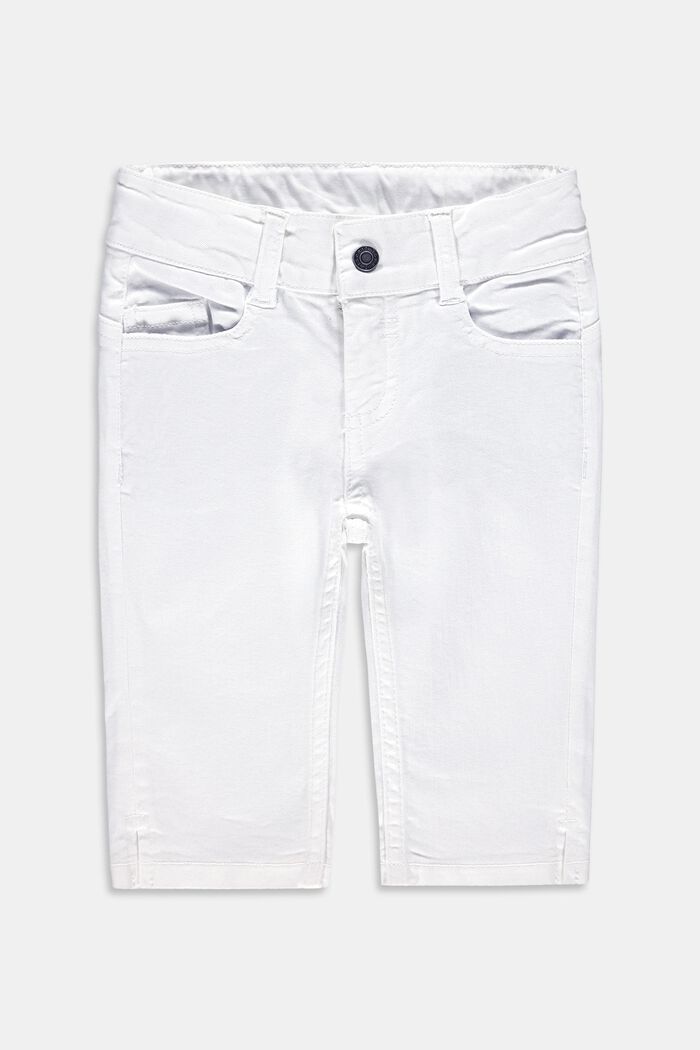 Pantalon corsaire à taille ajustable, WHITE, detail image number 0