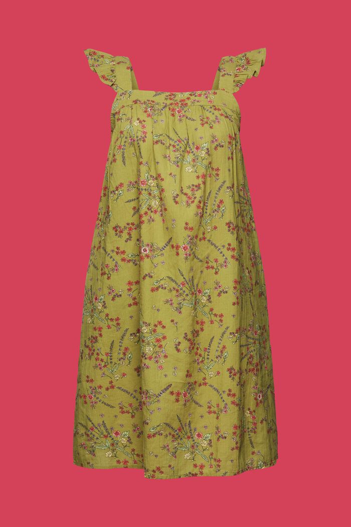 Mini-robe imprimée, 100 % coton, PISTACHIO GREEN, detail image number 6