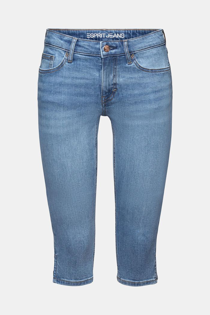 Mid-rise capri-jeans, BLUE LIGHT WASHED, detail image number 7