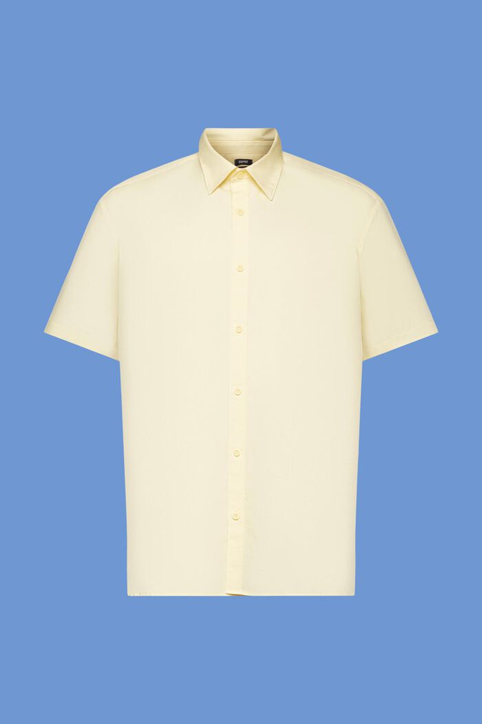 Buttondown-overhemd met korte mouwen, LIGHT YELLOW, detail image number 5