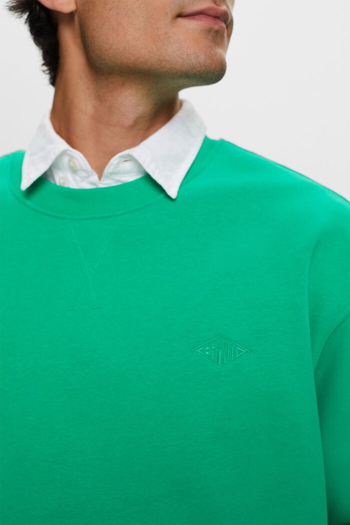 Sweatshirt met logoborduursel, GREEN, detail image number 2