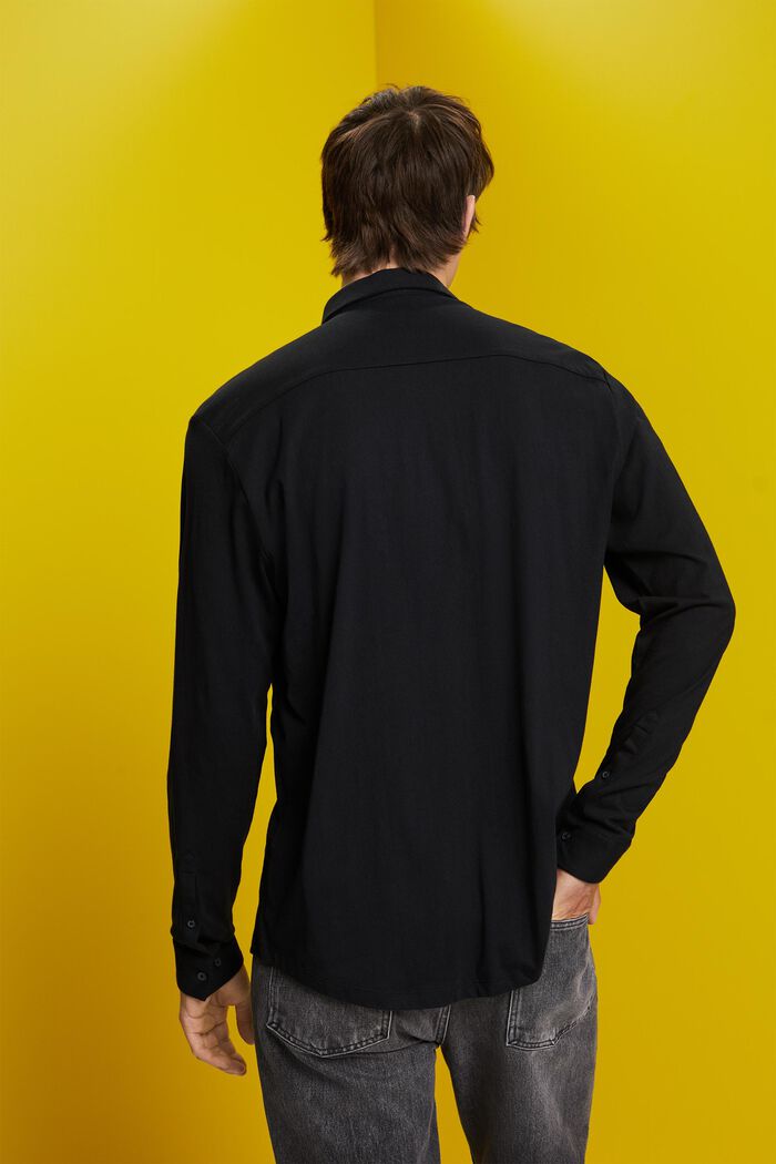 Jersey longsleeve, 100% katoen, BLACK, detail image number 3