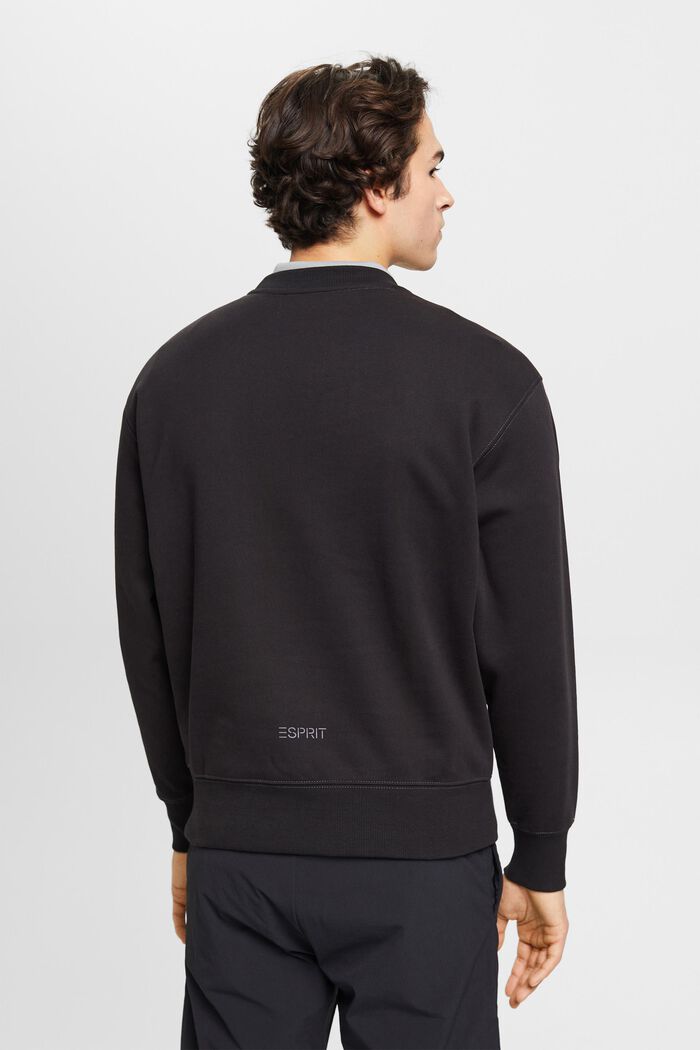 Sweatshirt met een kleine dolfijnenprint, BLACK, detail image number 3