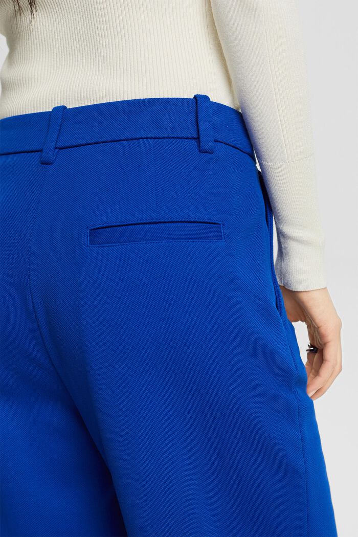 Rechtlijnige broek van piqué jersey, BRIGHT BLUE, detail image number 3