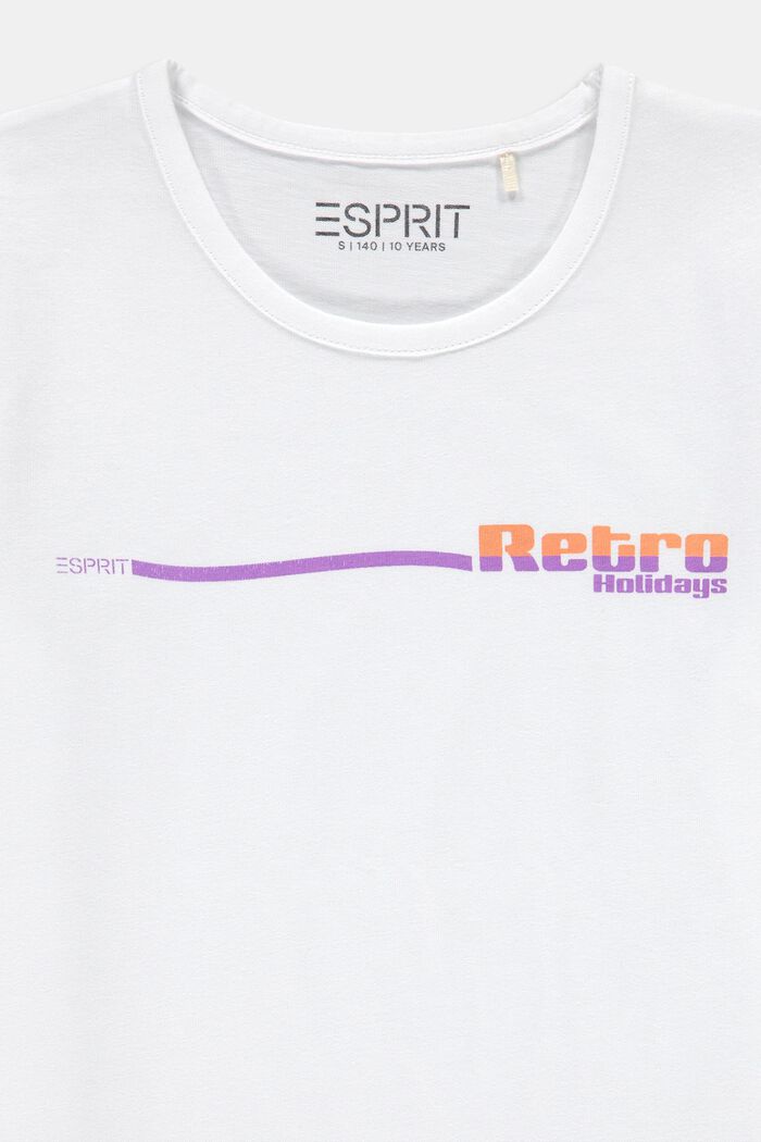 T-shirt à imprimé, coton stretch, WHITE, detail image number 2