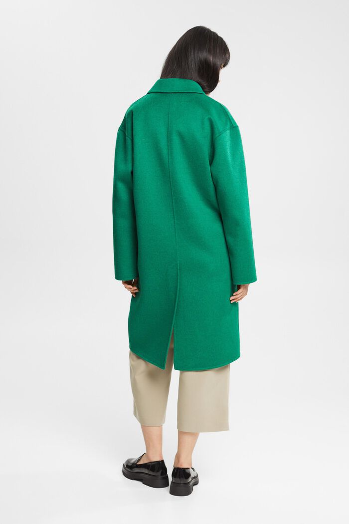 Manteau à teneur en laine, EMERALD GREEN, detail image number 4
