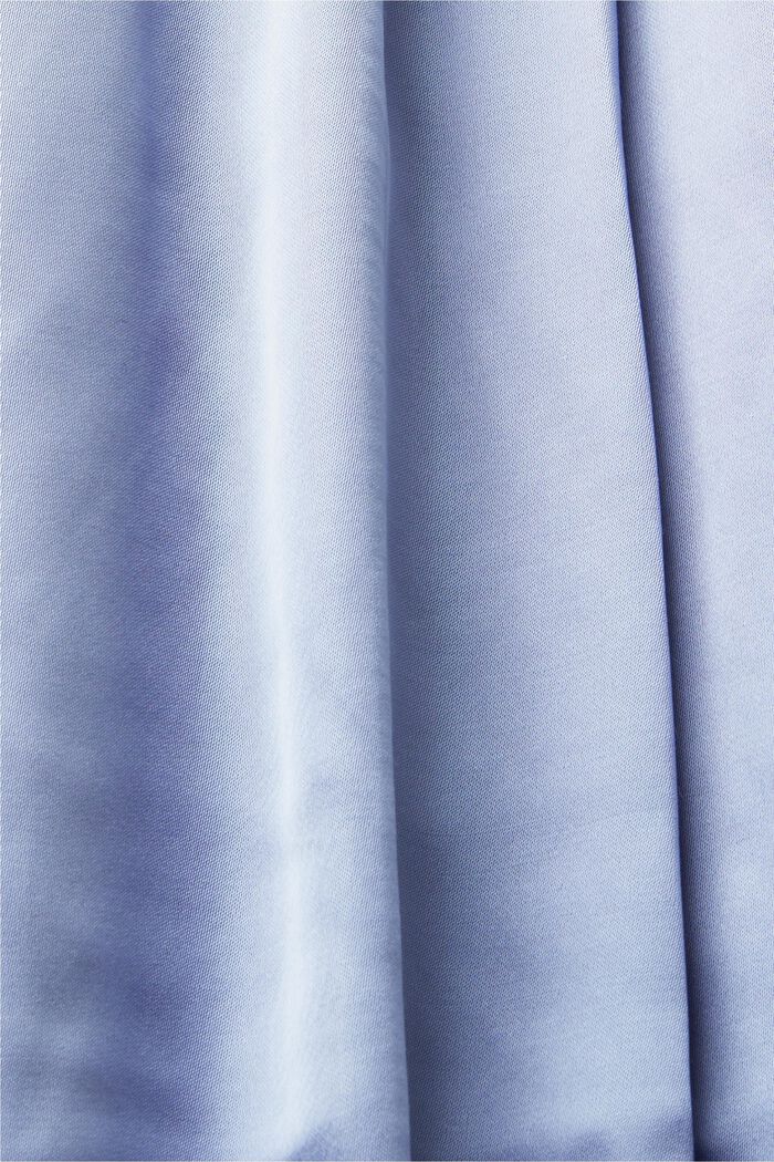 Satijnen midi-jurk met strikkoord bij de schouders, LIGHT BLUE LAVENDER, detail image number 5