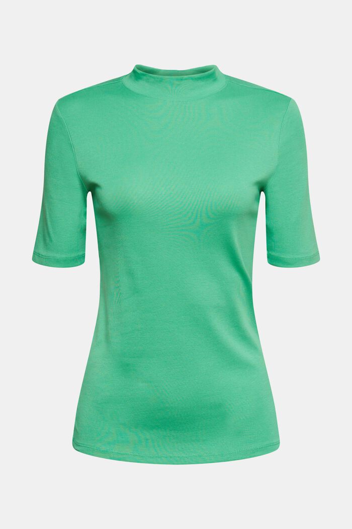 T-shirt met opstaande kraag, GREEN, detail image number 7
