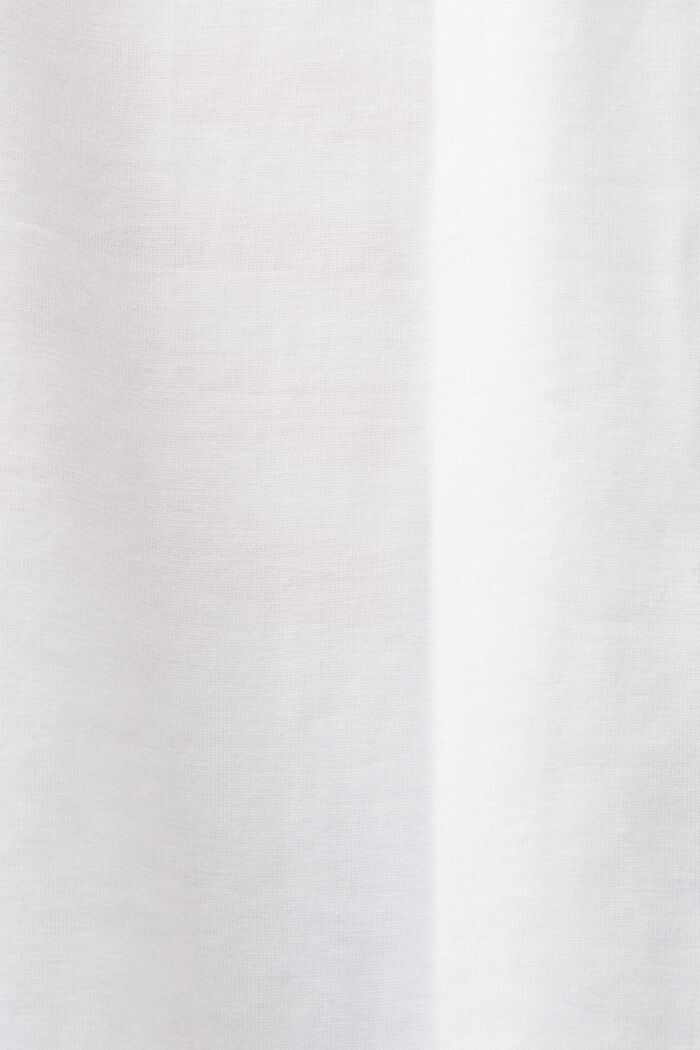 T-shirt met ronde hals en logo, WHITE, detail image number 5