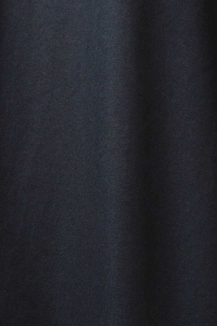 Popeline overhemd met buttondownkraag, 100% katoen, BLACK, detail image number 5