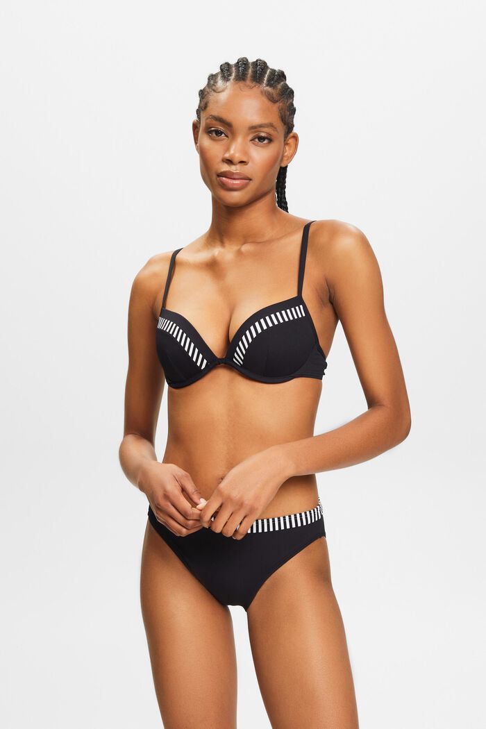 Gewatteerde bikinitop met beugels, BLACK, detail image number 0