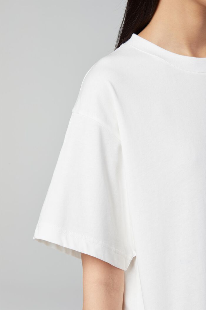Uniseks T-shirt met print op de rug, WHITE, detail image number 4
