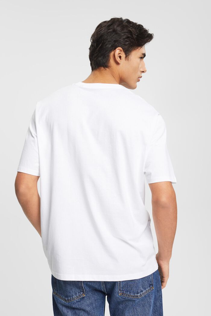 T-shirt de coupe Relaxed Fit à imprimé sur la poitrine, WHITE, detail image number 3