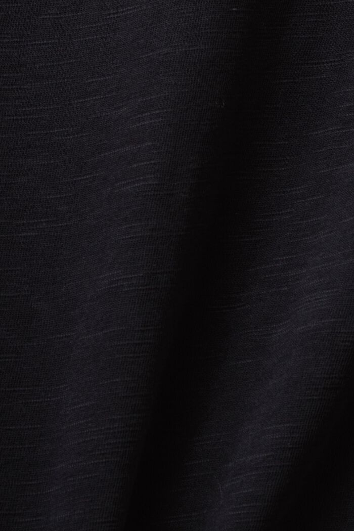 T-shirt à manches longues en jersey, 100 % coton, BLACK, detail image number 5