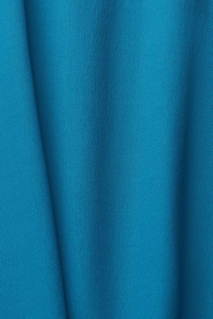 Effen blouse, TEAL BLUE, detail image number 4