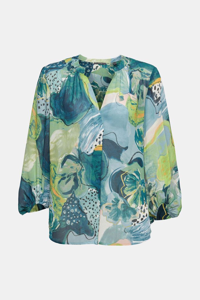 Chiffon blouse met motief