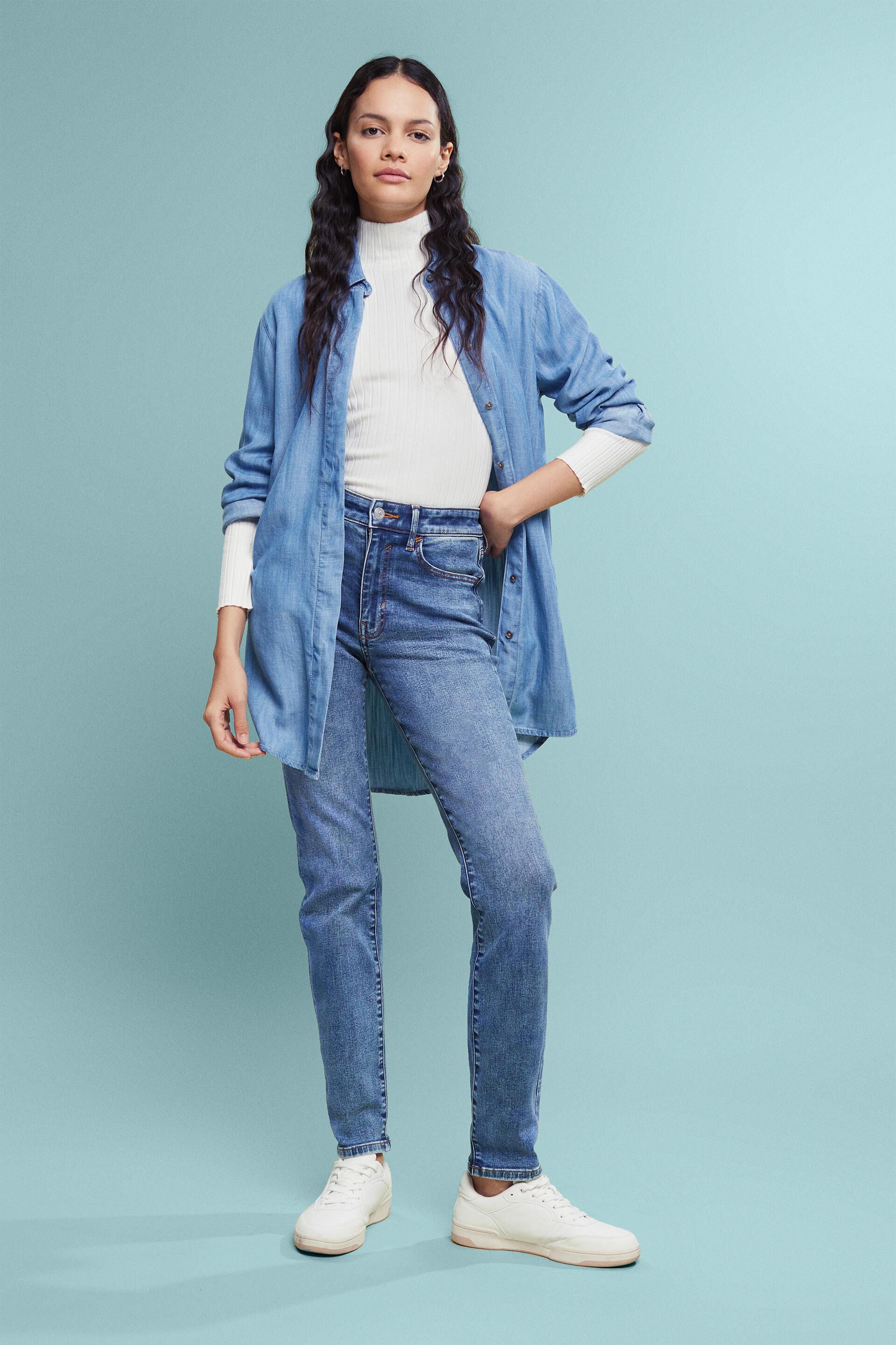 Dames Kleding voor voor Jeans voor Jeans met rechte pijp Esprit H2b065 Jeansbroek/lang in het Blauw Bespaar 11% 