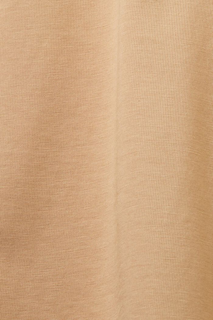 T-shirt à col rond en jersey de coton Pima, BEIGE, detail image number 5