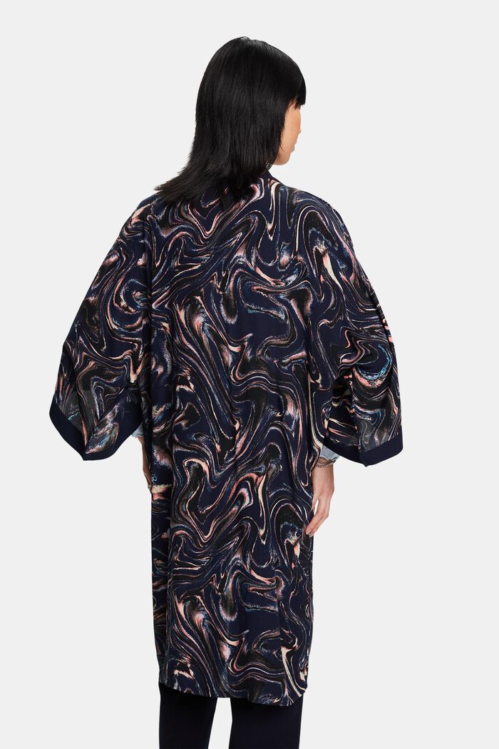 Kimono à motif marbré, NAVY, detail image number 3