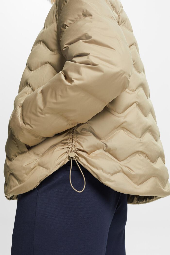 Recyclée : la veste matelassée, KHAKI BEIGE, detail image number 4