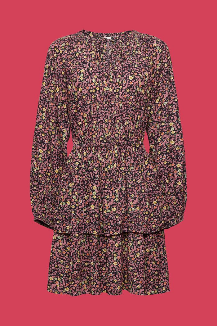 Gelaagde mini-jurk met print, NAVY, detail image number 5