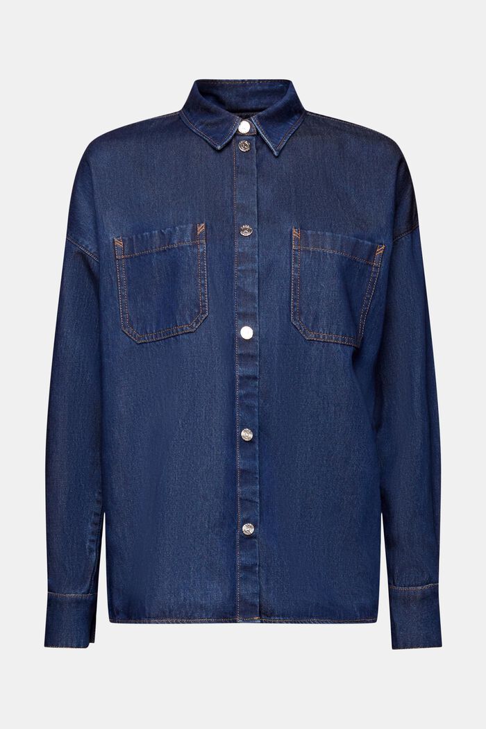 Chemise en jean de coupe Relaxed fit, BLUE MEDIUM WASHED, detail image number 6
