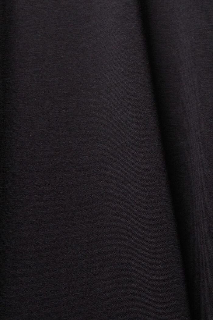 Jersey nachthemd met kanten details, BLACK, detail image number 4
