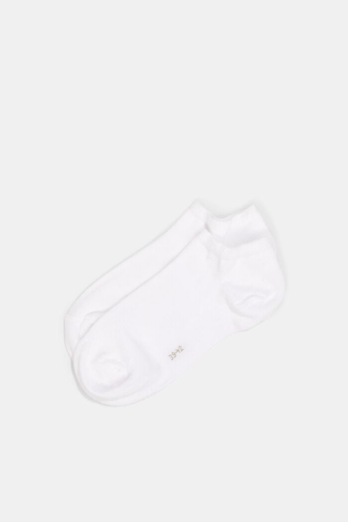 Set van 2 paar sneakersokken van een biologische katoenmix, WHITE, overview