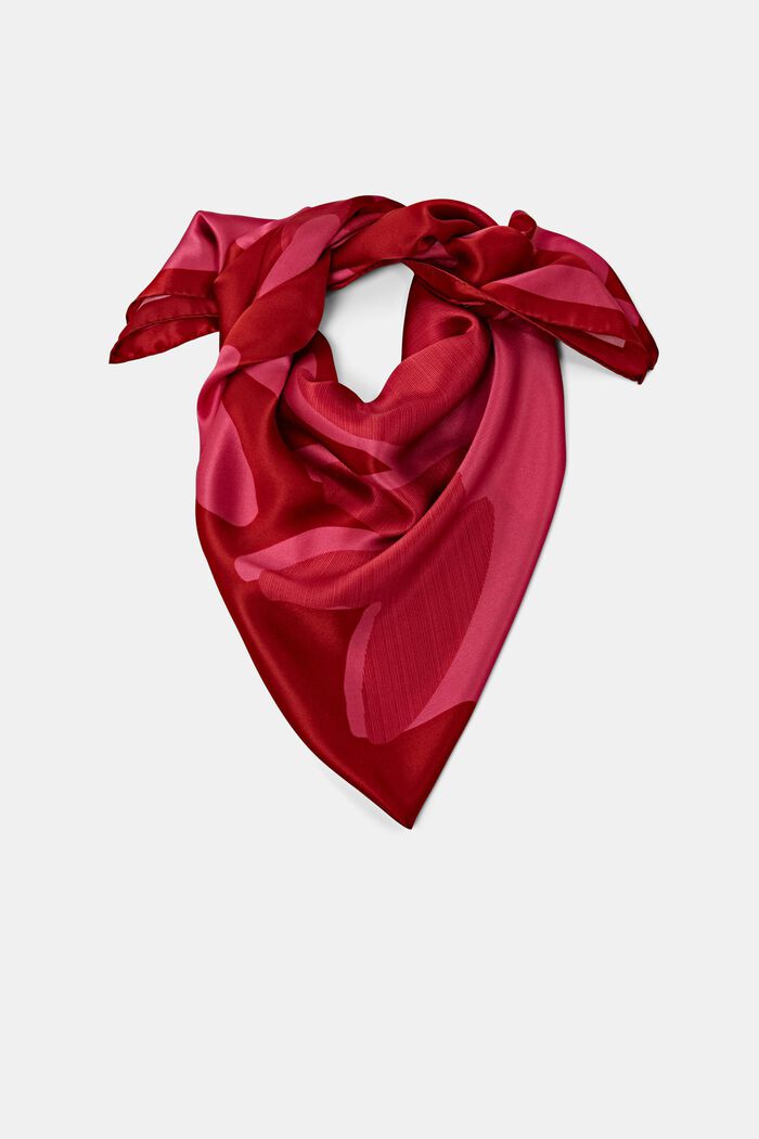 Vierkante zijden sjaal, PINK FUCHSIA, detail image number 0