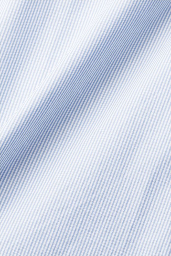 Katoenen overhemd met fijne strepen en maokraag, GREY BLUE, detail image number 4