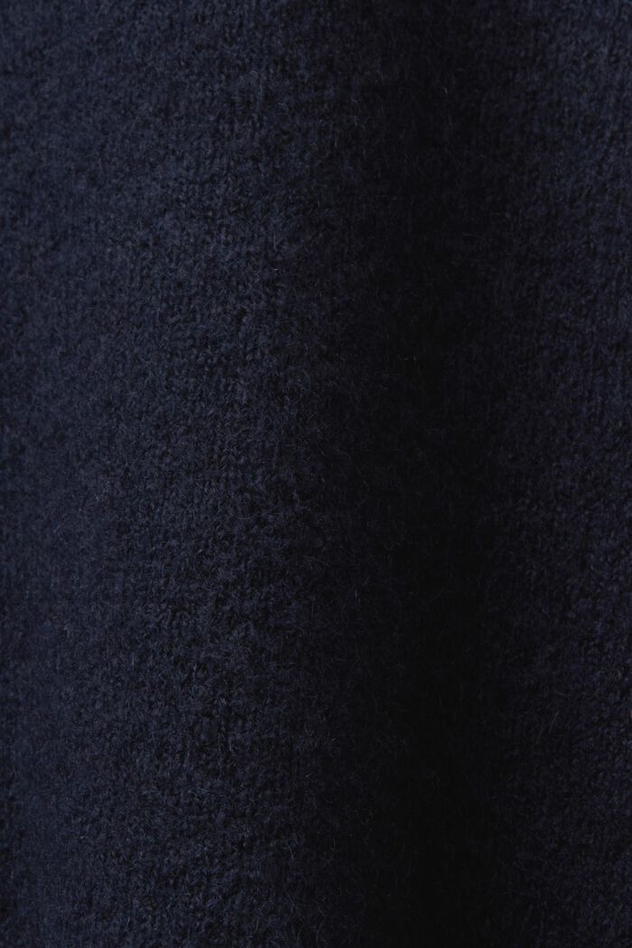 Gebreide trui met blousonmouwen, NAVY, detail image number 5
