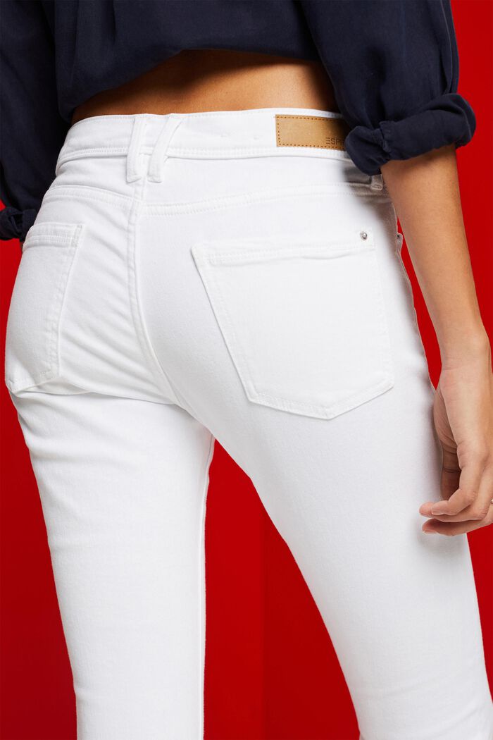 Katoenen skinny jeans, WHITE, detail image number 2