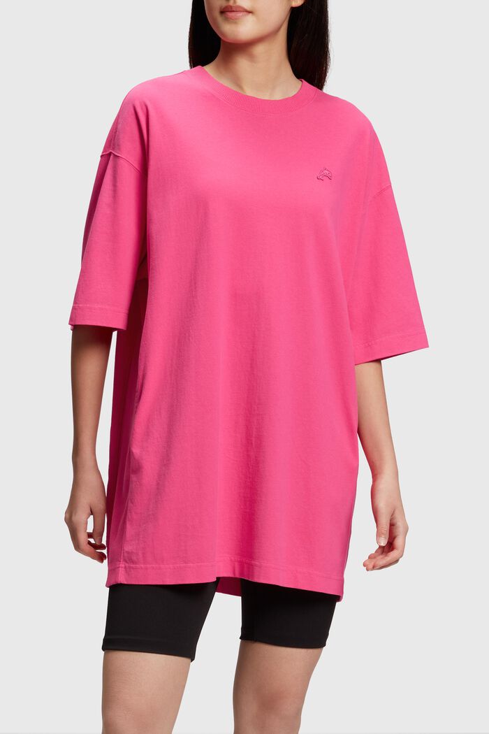 Robe t-shirt ornée d´un patch dauphin, PINK, detail image number 0