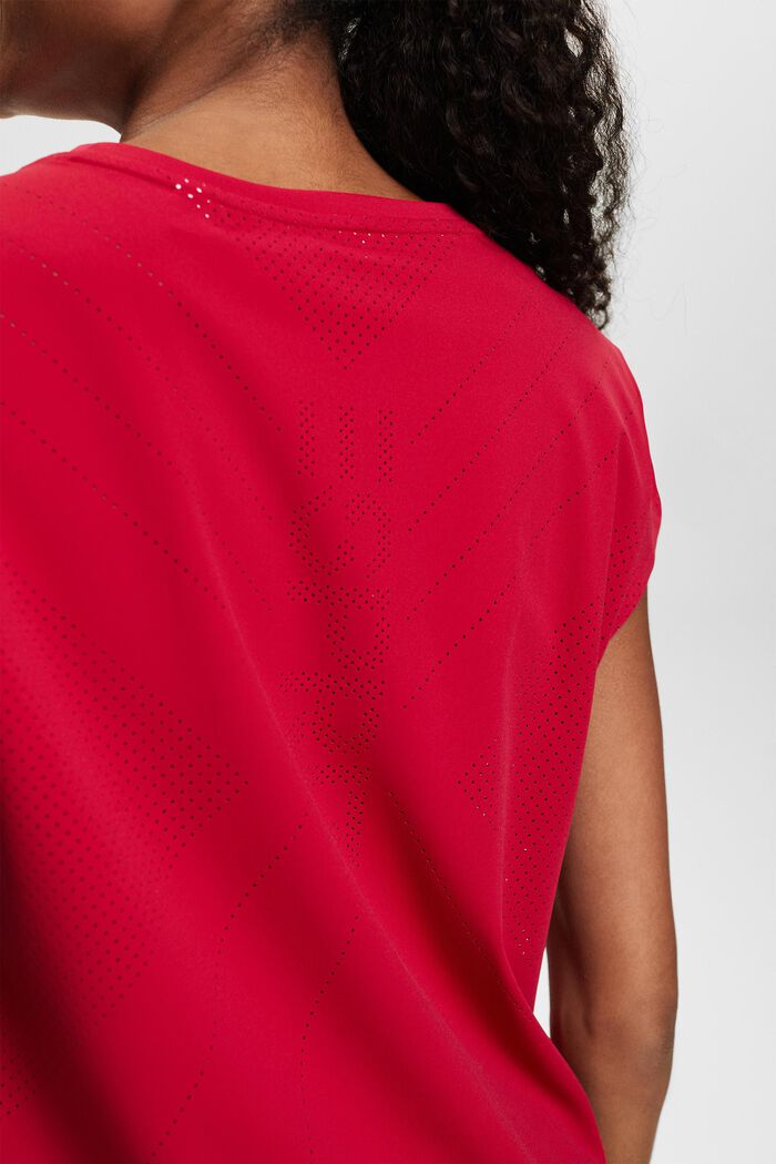 Sportief T-shirt met korte mouwen, DARK RED, detail image number 3