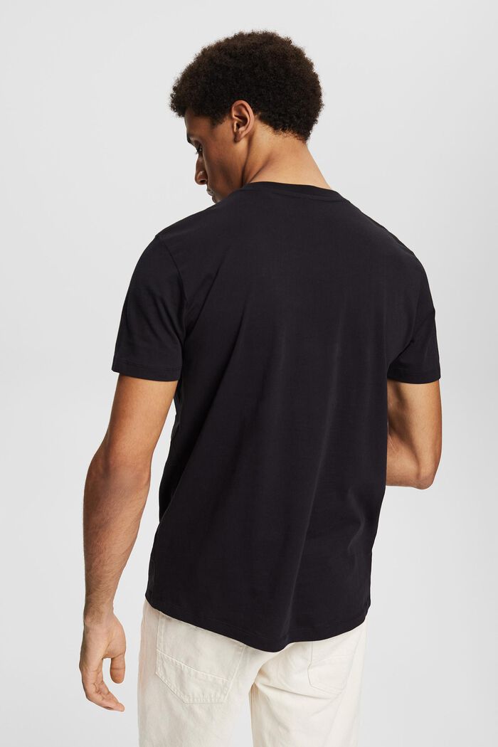Jersey T-shirt met grafische 3D-logoprint, BLACK, detail image number 3