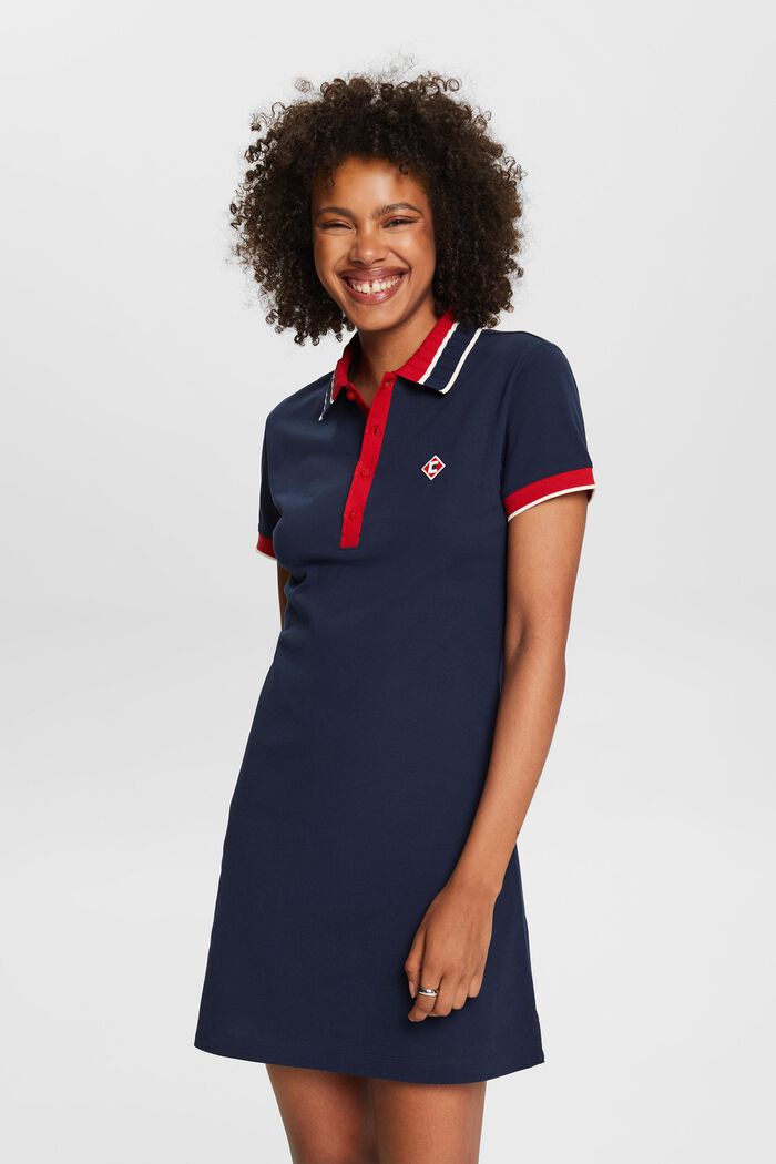 Mini-robe de style polo, NAVY, detail image number 0