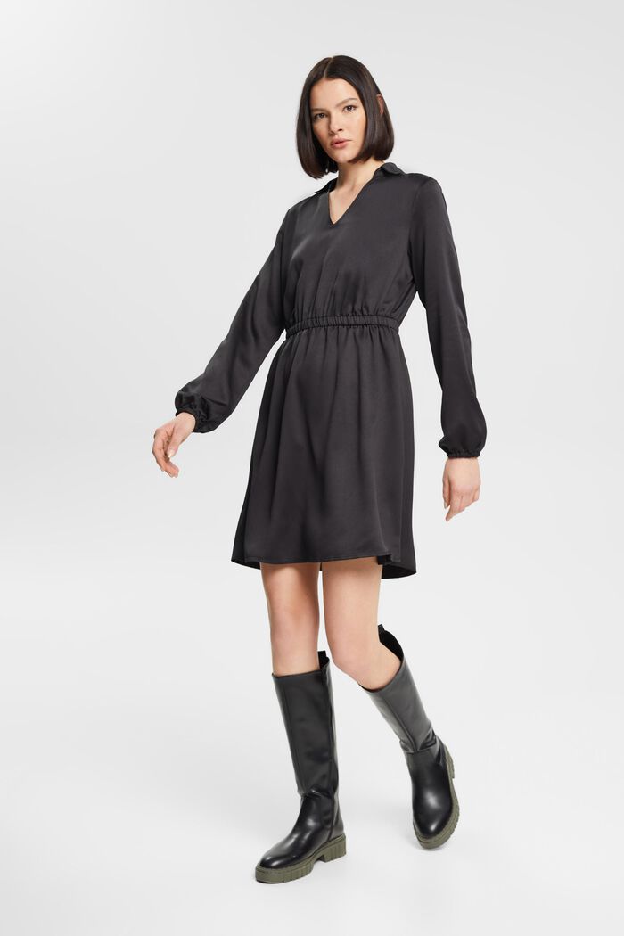 Mini-jurk met polokraag, BLACK, detail image number 4