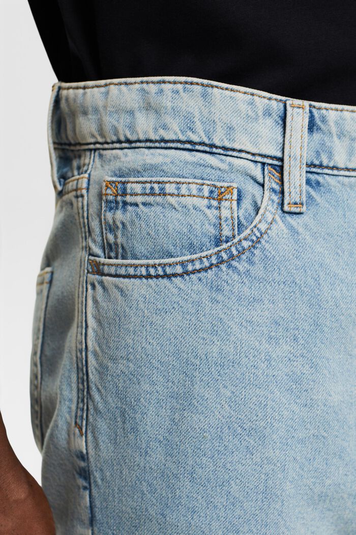 Short en jean décontracté à taille mi-haute, BLUE LIGHT WASHED, detail image number 2