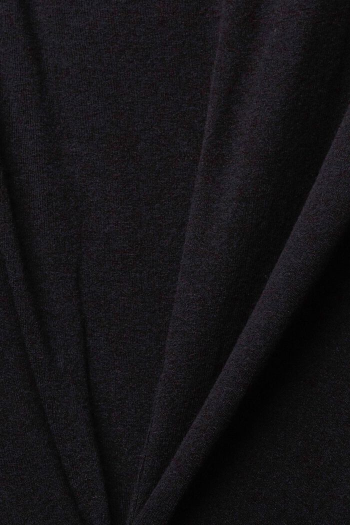 Open gebreid vest, LENZING™ ECOVERO™, BLACK, detail image number 4