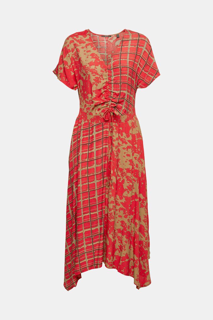Robe à mélange de motifs, LENZING™ ECOVERO™, RED, overview