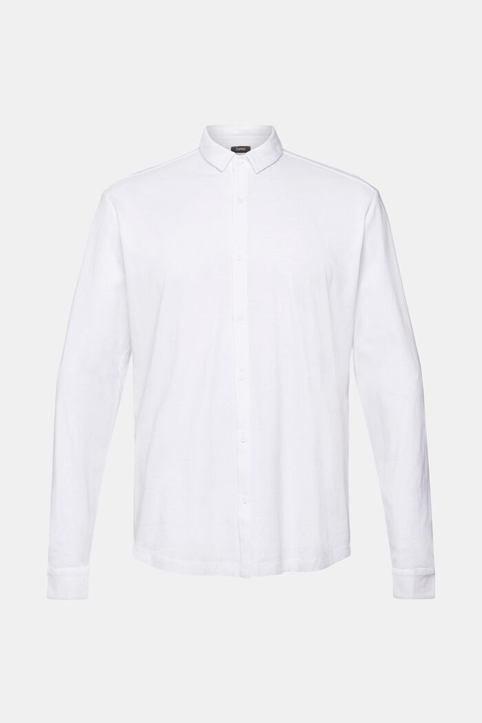 Chemise en jersey, 100 % coton, WHITE, detail image number 5