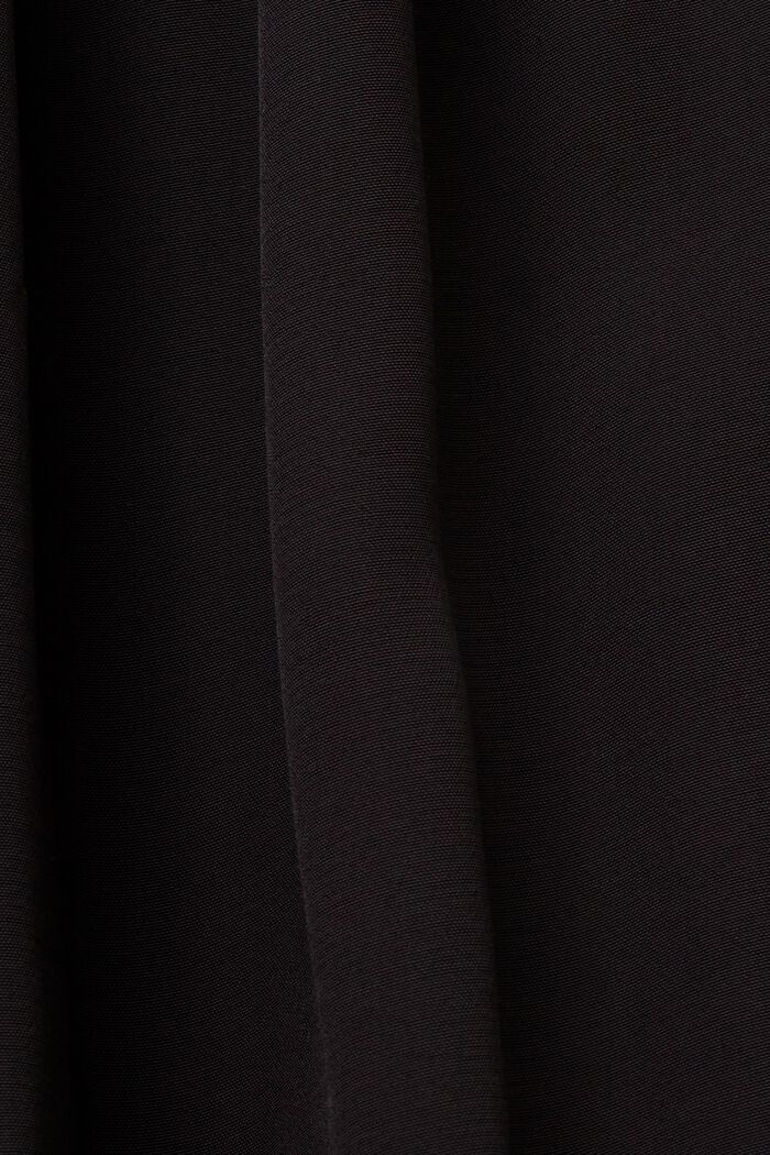 Gesmokte jurk met schouderbanden, BLACK, detail image number 5